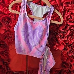 Primark NWT Girls Purple Tie-Dye Tankini Bathing Suit Size 8-9 Years (134cm)
